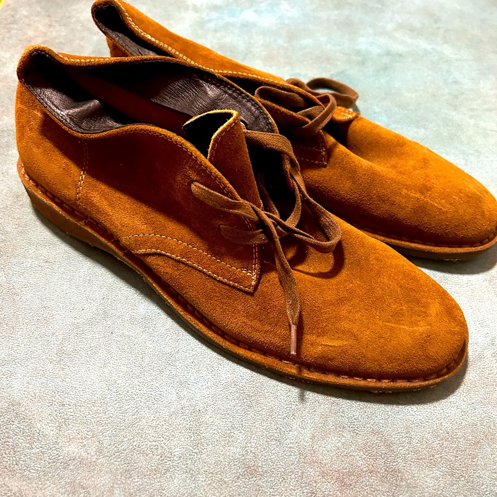 Aston Grey suede leather men’s shoes, size 12